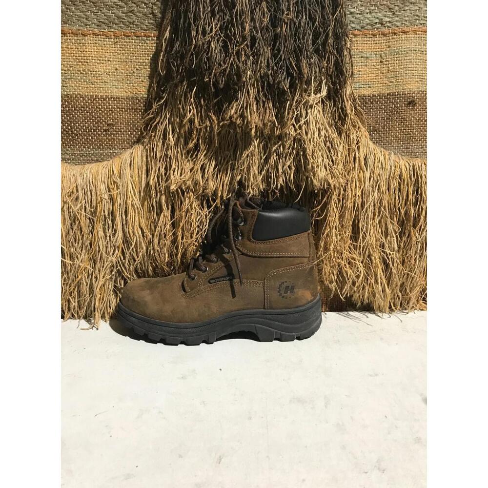 Hytest Knox 2 Steel Toe Waterproof Leather Brown Work Boot US Men Size 8W
